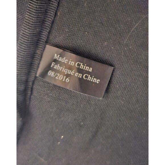 Victoria's Secret Black Tote Bag Faux Leather Large Minimalist Y2K Shopper - Picture 6 of 10